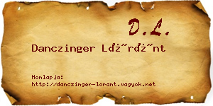 Danczinger Lóránt névjegykártya